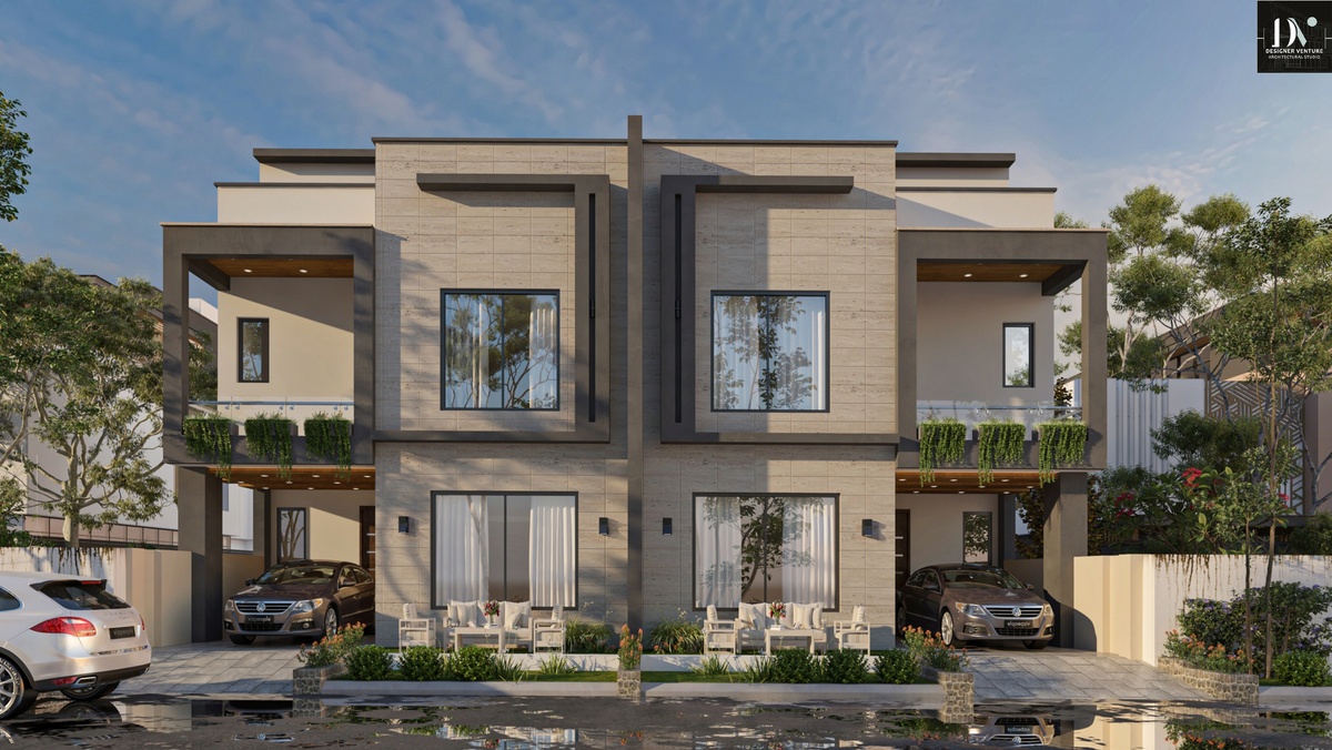 Serene Villas contemporary elevation
